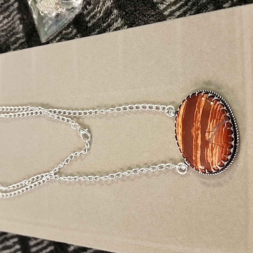 Sterling silver and snakeskin Jasper